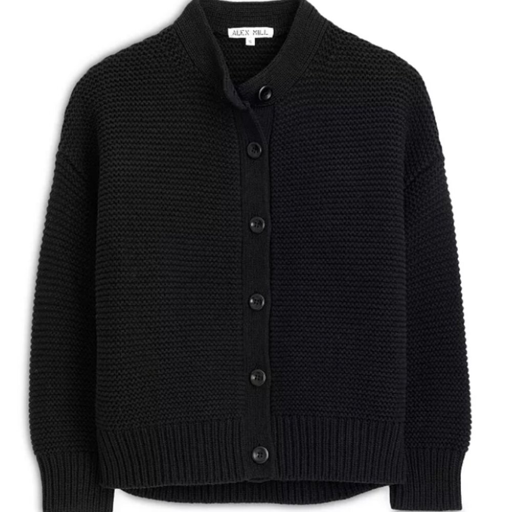 Alex Mill Nico Cardigan in Cotton - Black - Like New